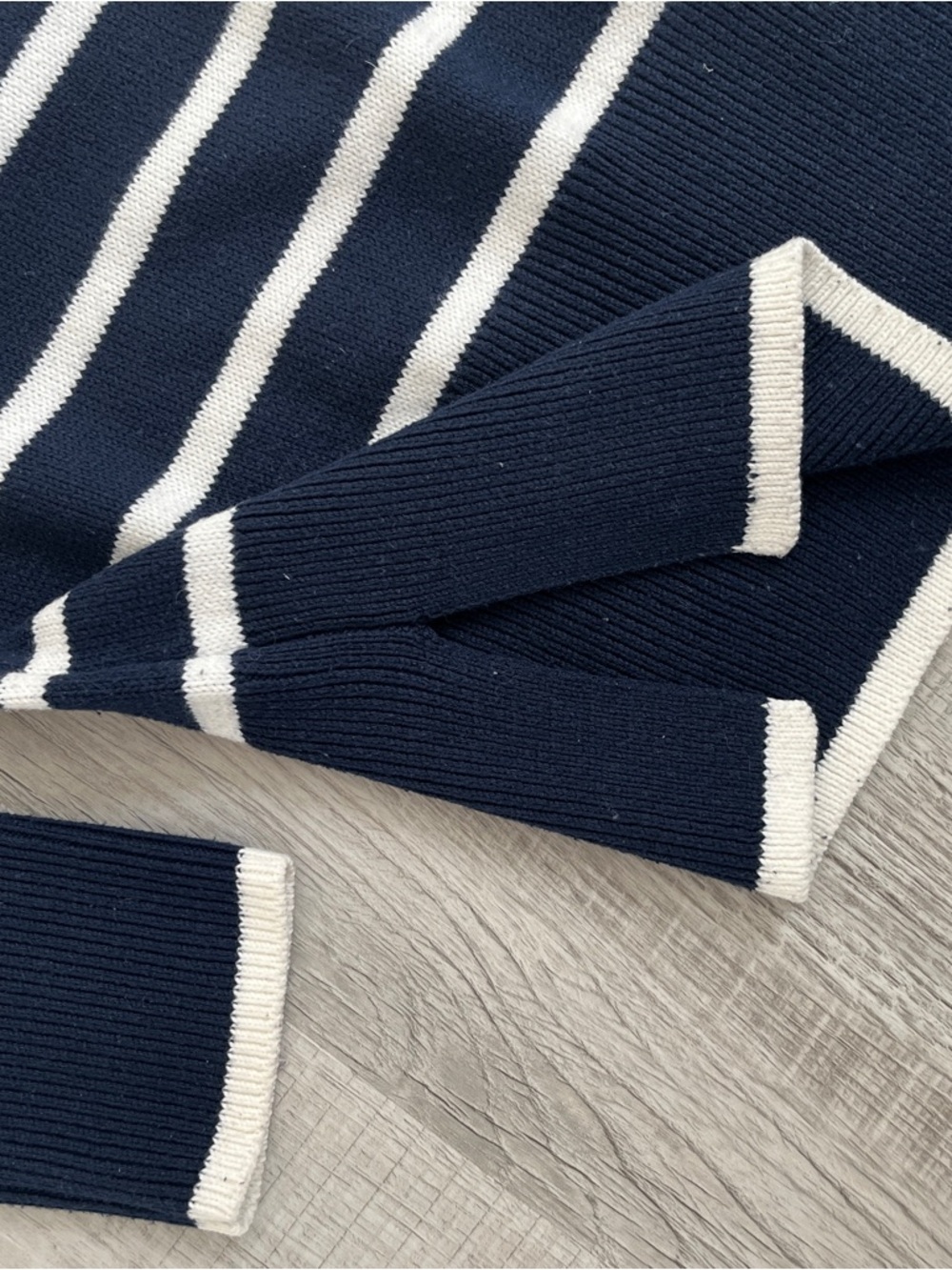 Sincerely Jules Navy and White Striped Crewneck Sweater - Picture 4 of 4